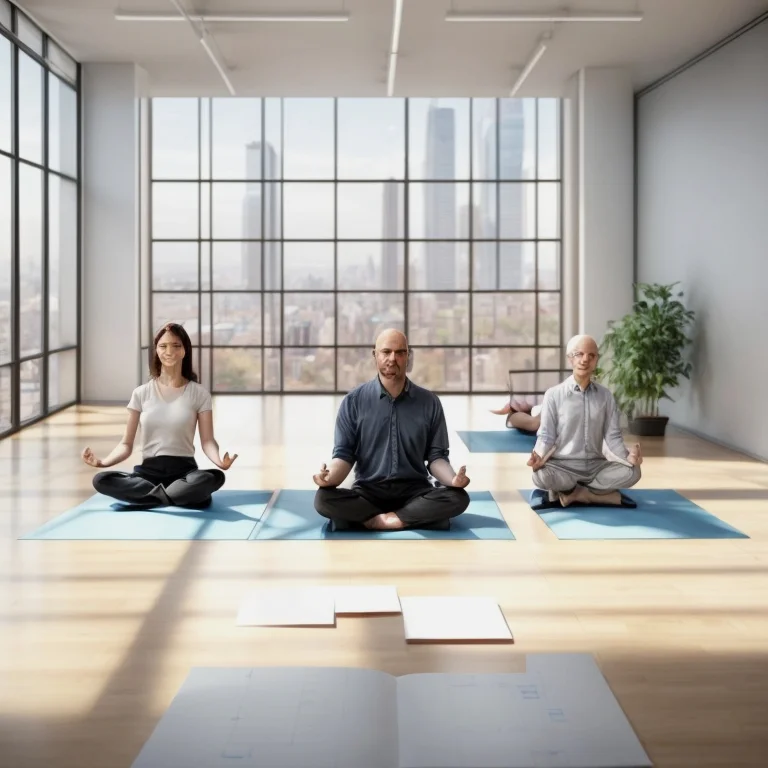 محترف يمارس التأمل مع مانترا في مكتب